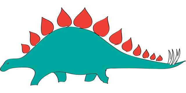 Free stegosaurus dinosaur toy vector