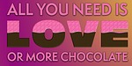 love, chocolate, quote