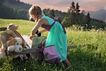 child, girl, play