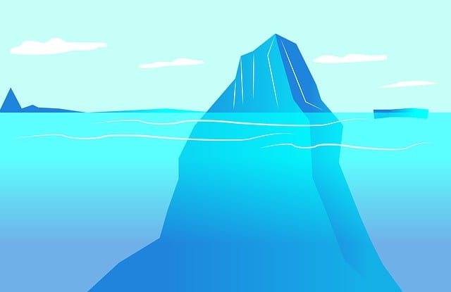 Free iceberg water blue illustration