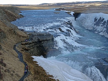 Линда, Исландия, Вода, Водопад, Пейзаж