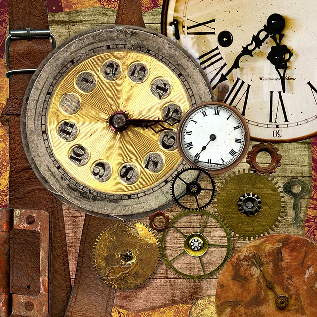 Free clocks background paper illustration