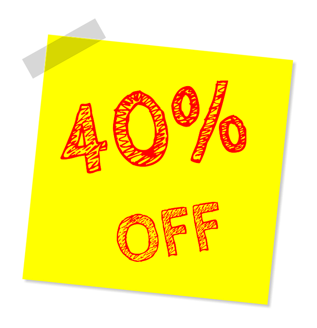 Free forty percent off discount sale illustration