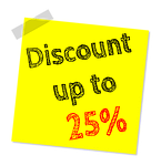 up to twenty five percent off, discount, sale