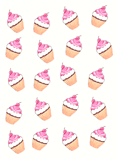 Free little cake soft pastel illustration