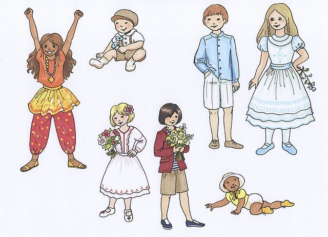 Free children people festive illustration