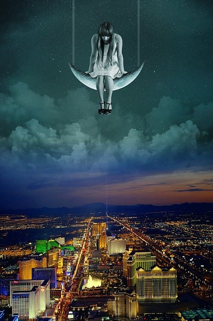 Free las vegas night life casino illustration