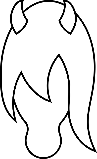 Free the logo horse head vector