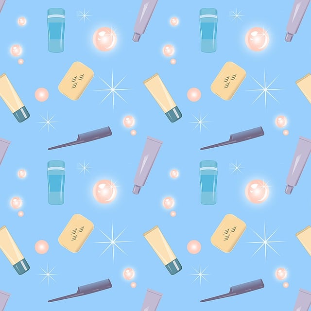 Free bathroom pattern bath shampoo illustration