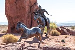bronze sculpture, native, american