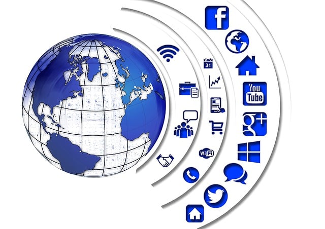 Free social media structure internet illustration