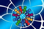 silhouettes, person, network