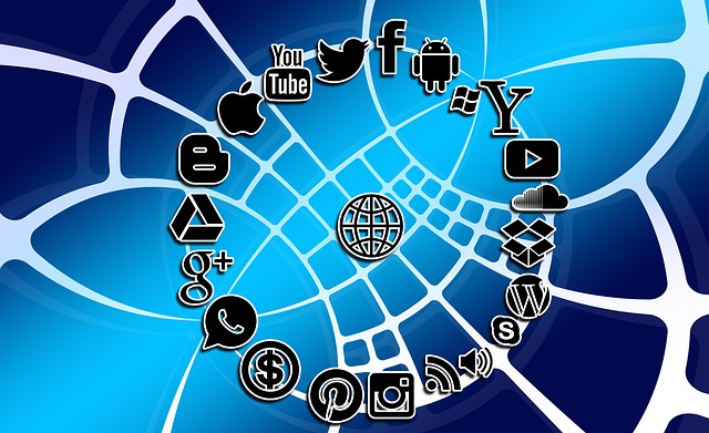 Free social media structure internet illustration