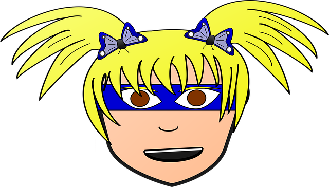 Free clip-art hero pigtails vector