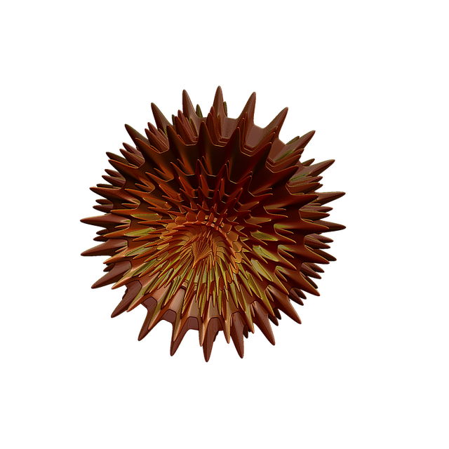 Free fractal digiart hedgehog red illustration