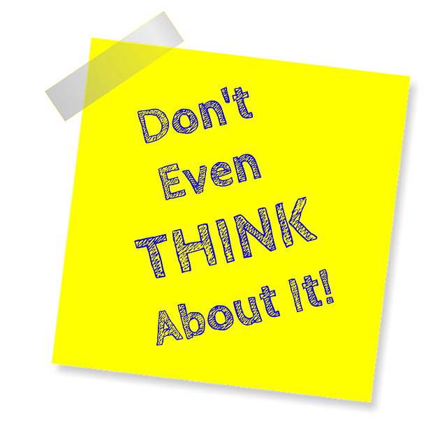 Download free HD stock image of Don'T Even Think About It Reminder Free don't even think about it reminder post note illustration