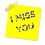 i miss you, reminder, post note