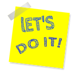 let's do it, reminder, post note