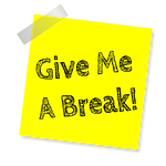 give me a break, reminder, post note