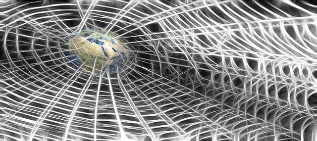 Free web networking earth illustration