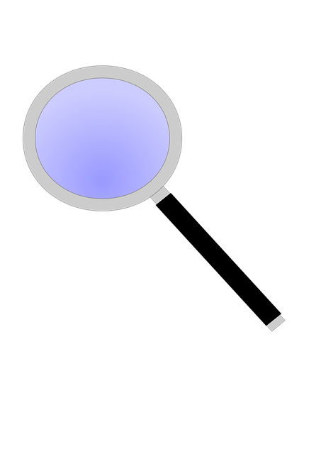 Free magnifier gray black illustration