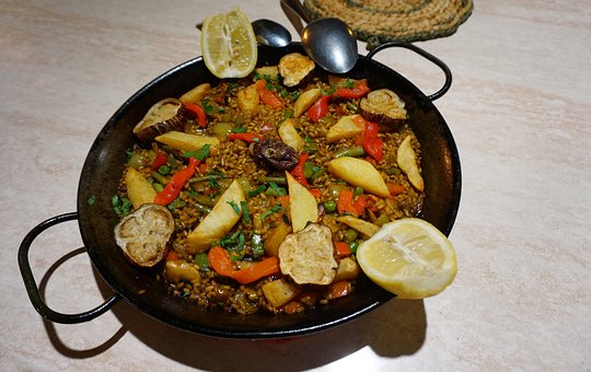 Free Vegan Paella Spain photo and picture