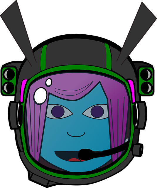 Free alien astronaut space vector