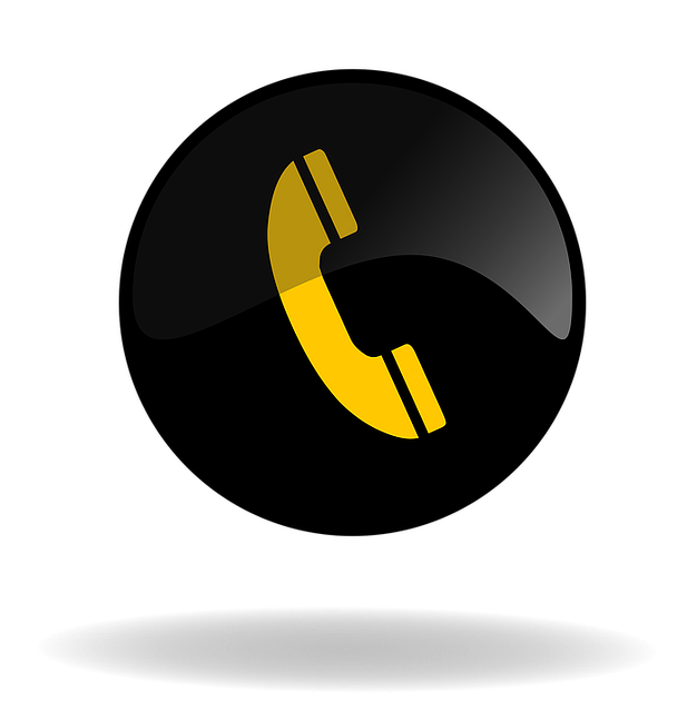 Free call call button black and yellow button illustration