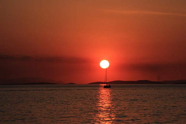 Free Sunset Sea photo and picture