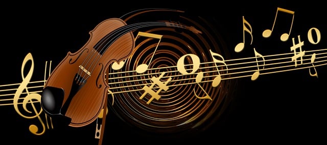 Free violin abstract music illustration