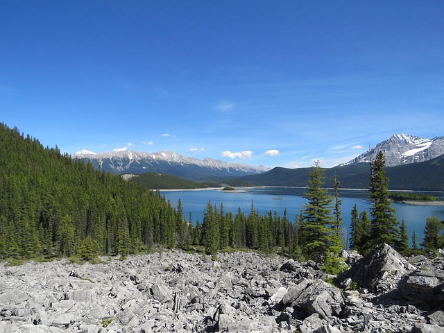 upper kananaskis lake, rocky mountains, alberta, canada, lake, mountains, kananaskis, rocky, canadian, serene, scenic, park, water, scenery, peaceful, nature, landscape
