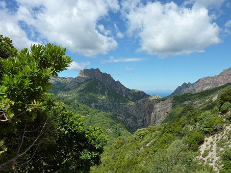 Corsica, Montanhas, Paisagem Montanhosa