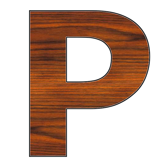 Free letter wood alphabet illustration