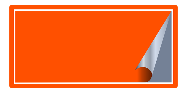 Klistermærke, Tag, Kontor, Orange