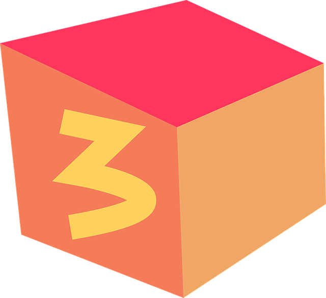 Free cube box three vector