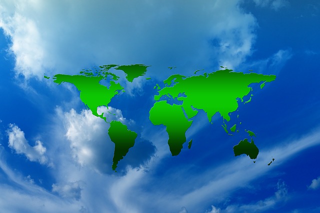 Free globe clouds heaven illustration