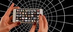 smartphone, hand, photo montage