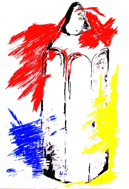Free pencil scribble color illustration