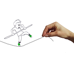 equilibrist, hand, drawing
