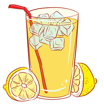 Limonade, Citroner, Glas, Drik