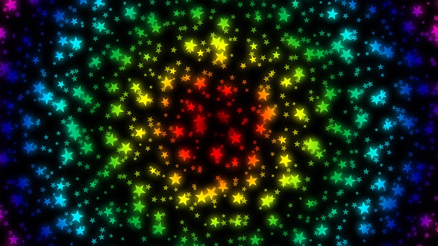 Free stars christmas curtain illustration