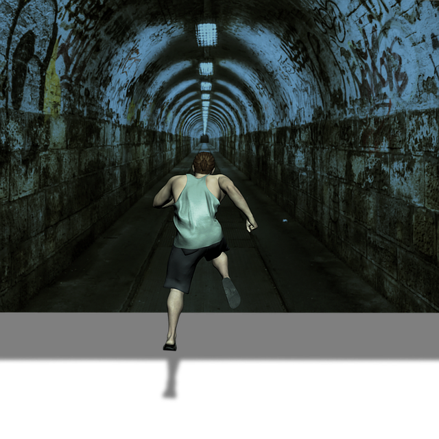 Free tunnel leap run illustration