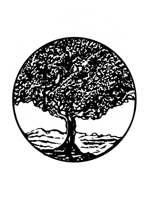 Free tree circle plant illustration