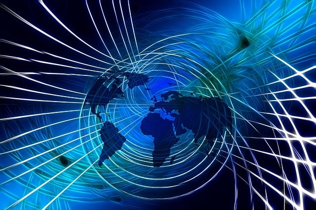 Free web networking earth illustration
