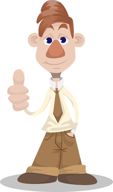 Free man business thumbs-up vector