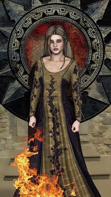 Free gothic fantasy female illustration