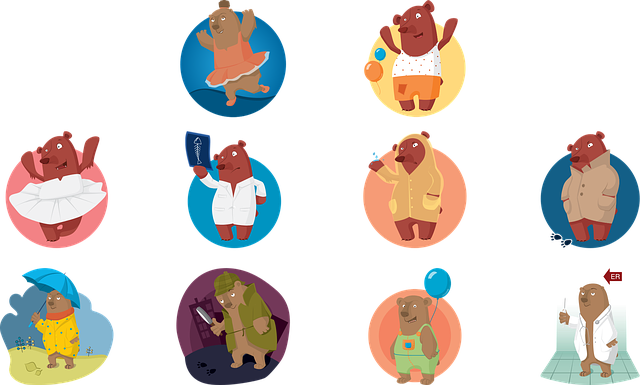 Free bear animal character vector
