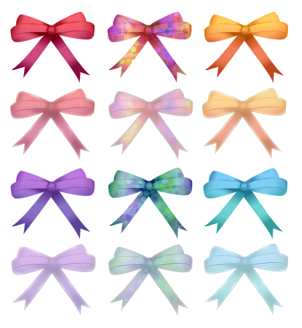 Free ribbon bow decoration illustration