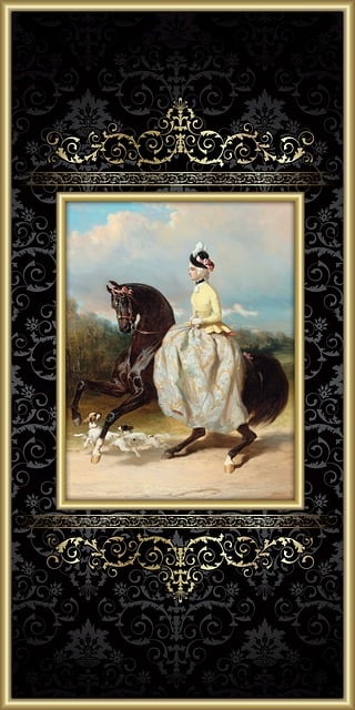 Free horse woman pet illustration