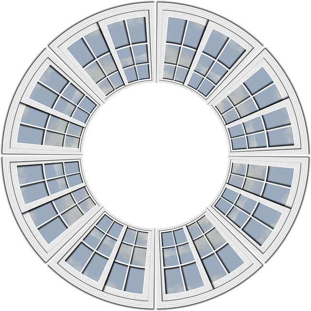 Free ring circle window illustration